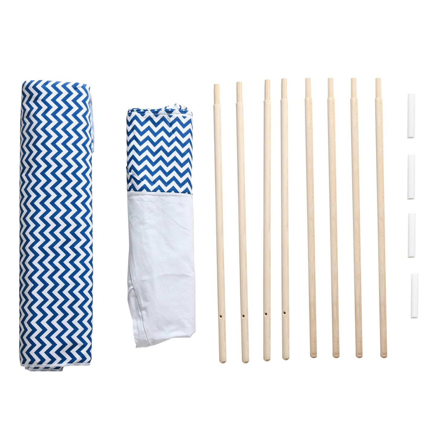 Teepee tent for children, white, with pillow & mat, indoor/outdoor