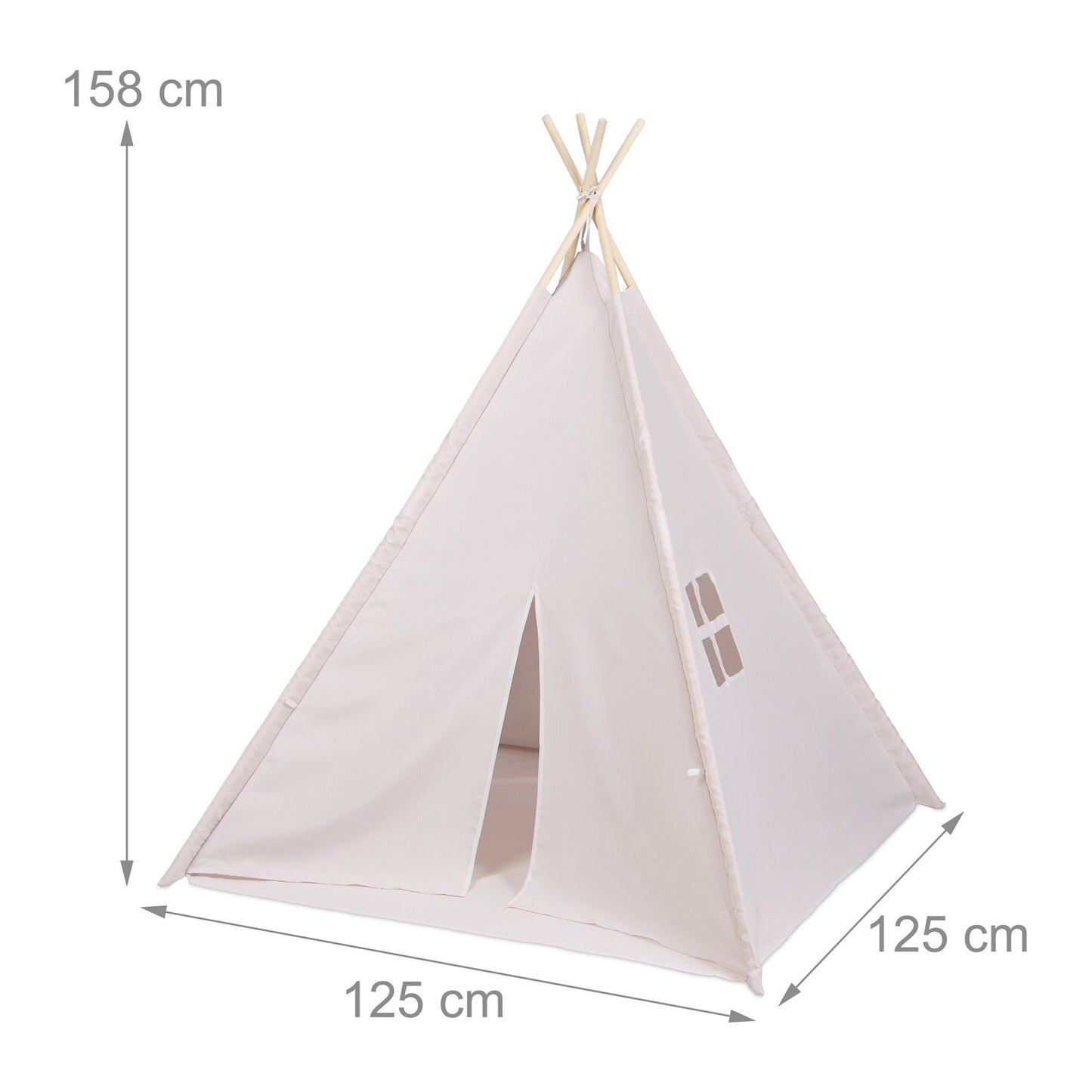 Teepee play tent with floor mat