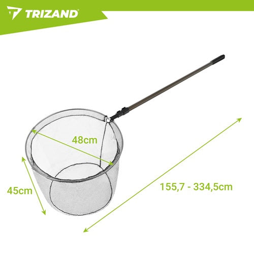 Telescopic Fishing Landing Net, 335cm, Deep Basket 48cm