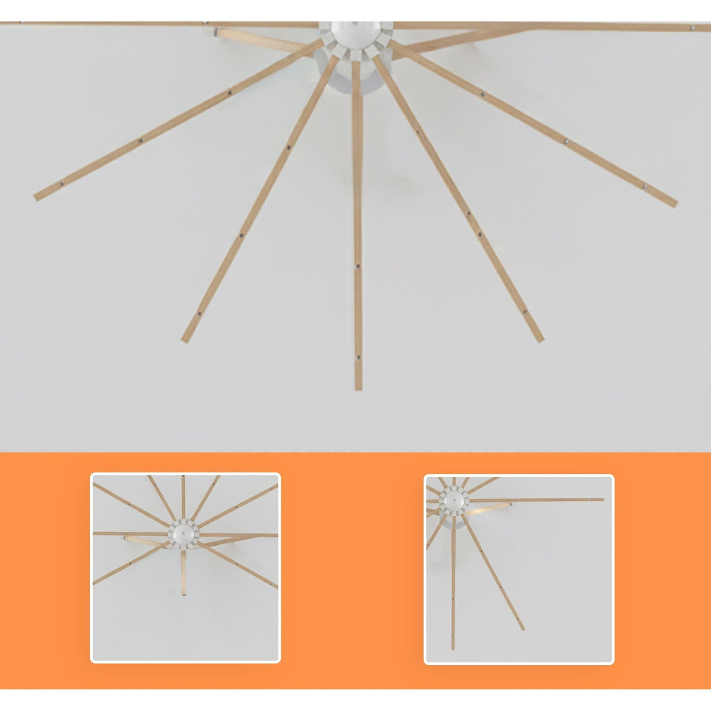 Telescopic Octopus Clothes Dryer, 16 Rods, Beech Wood