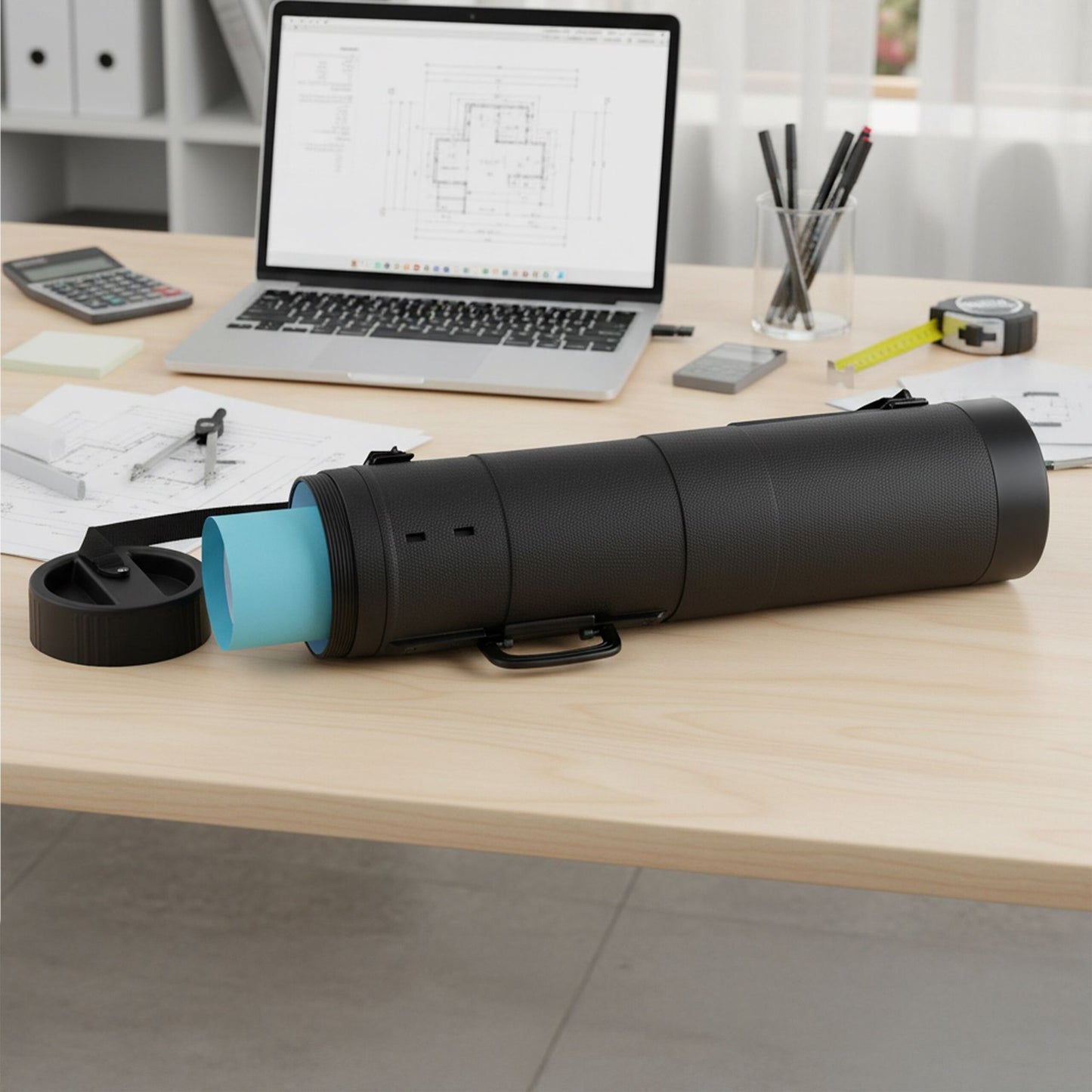 Telescopic Poster Roll with Handle and Strap
