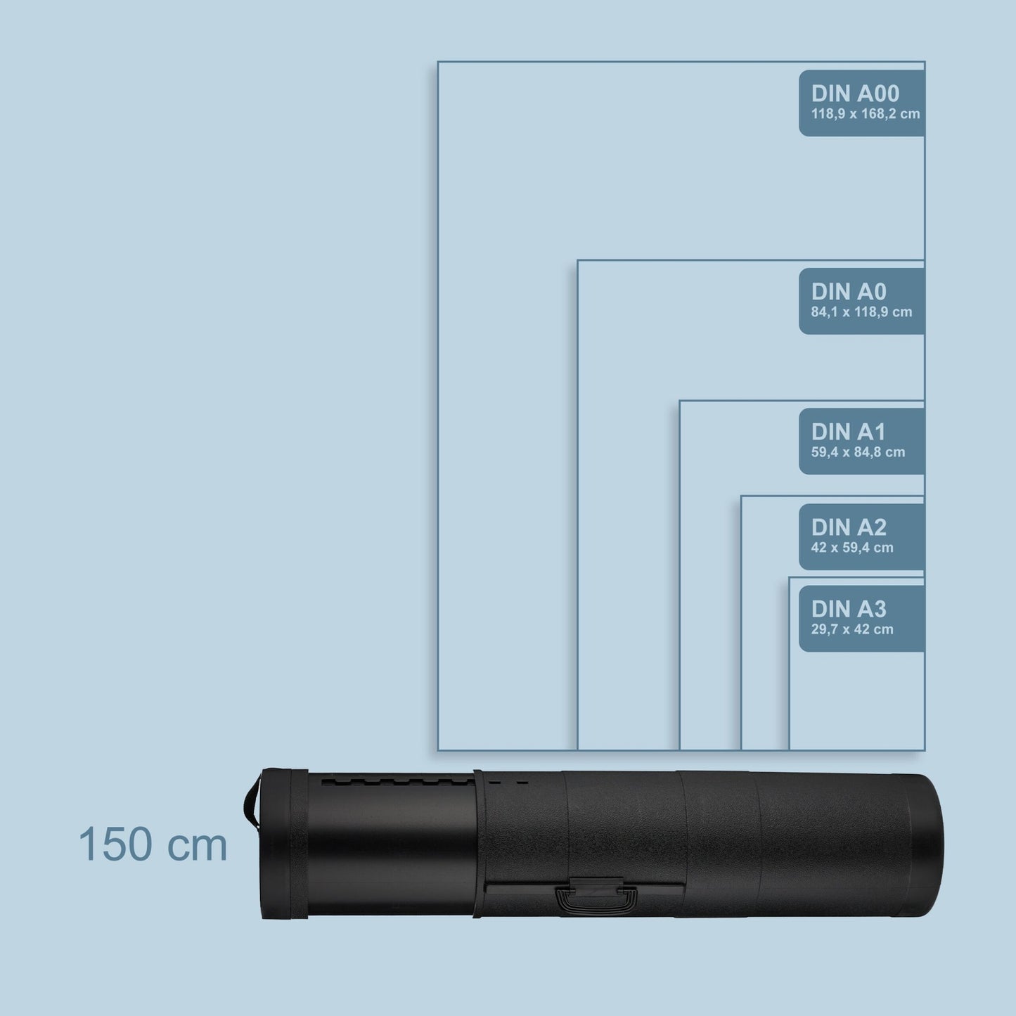 Telescopic Poster Roll with Handle and Strap