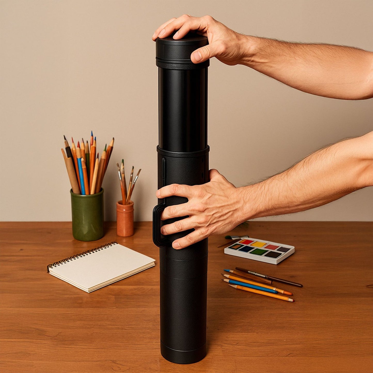 Telescopic Poster Tube with Handle and Strap