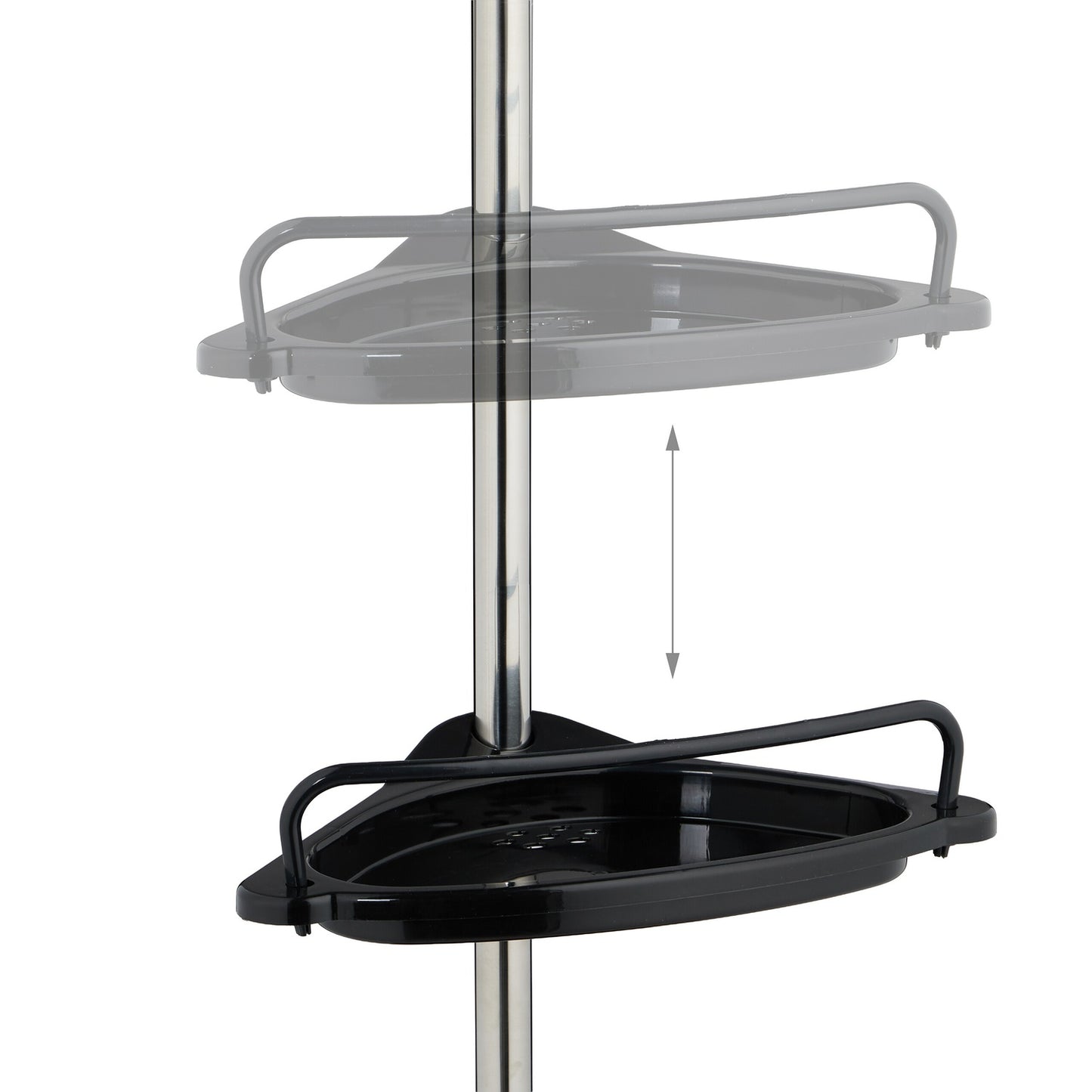 Telescopic Shower Caddy, Height-Adjustable with 4 Baskets