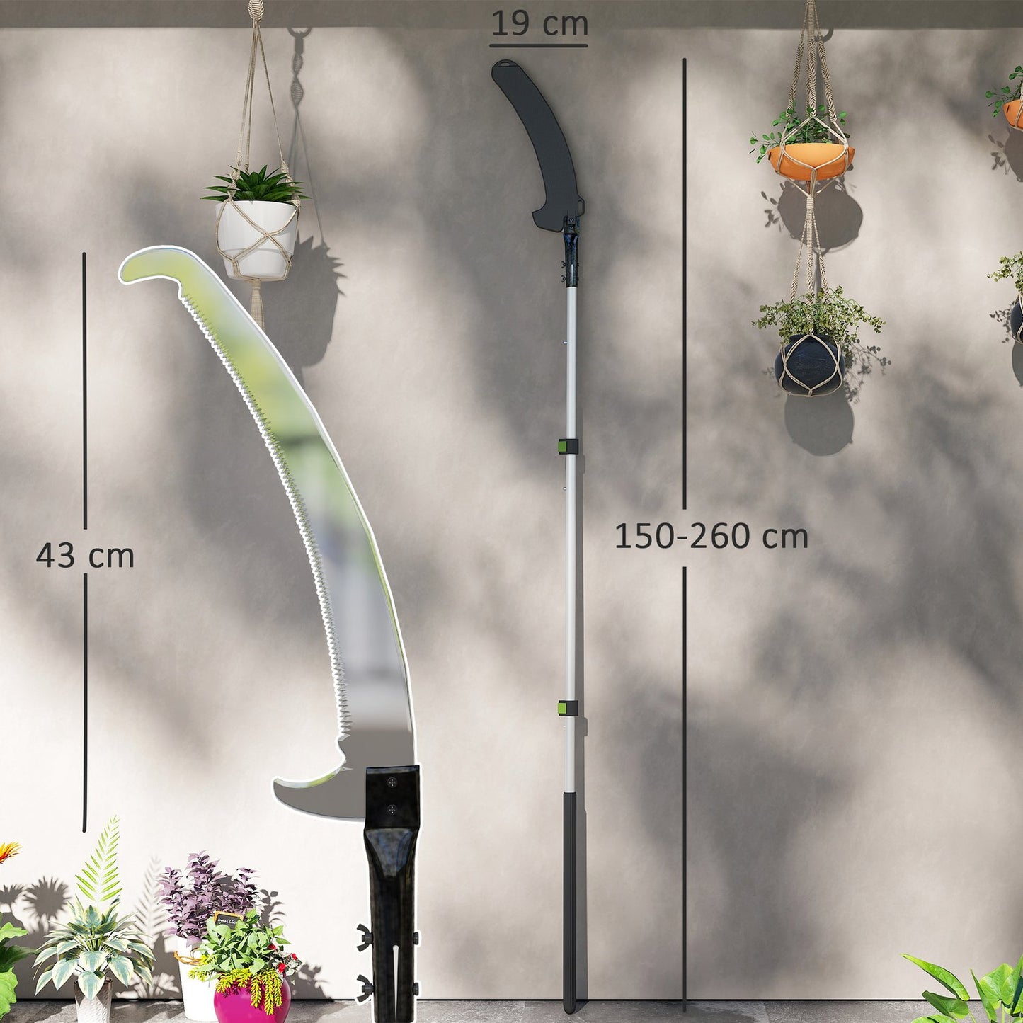 Telescopic Tree Pruner, 1.5–2.6 m, Rust-Resistant Blade