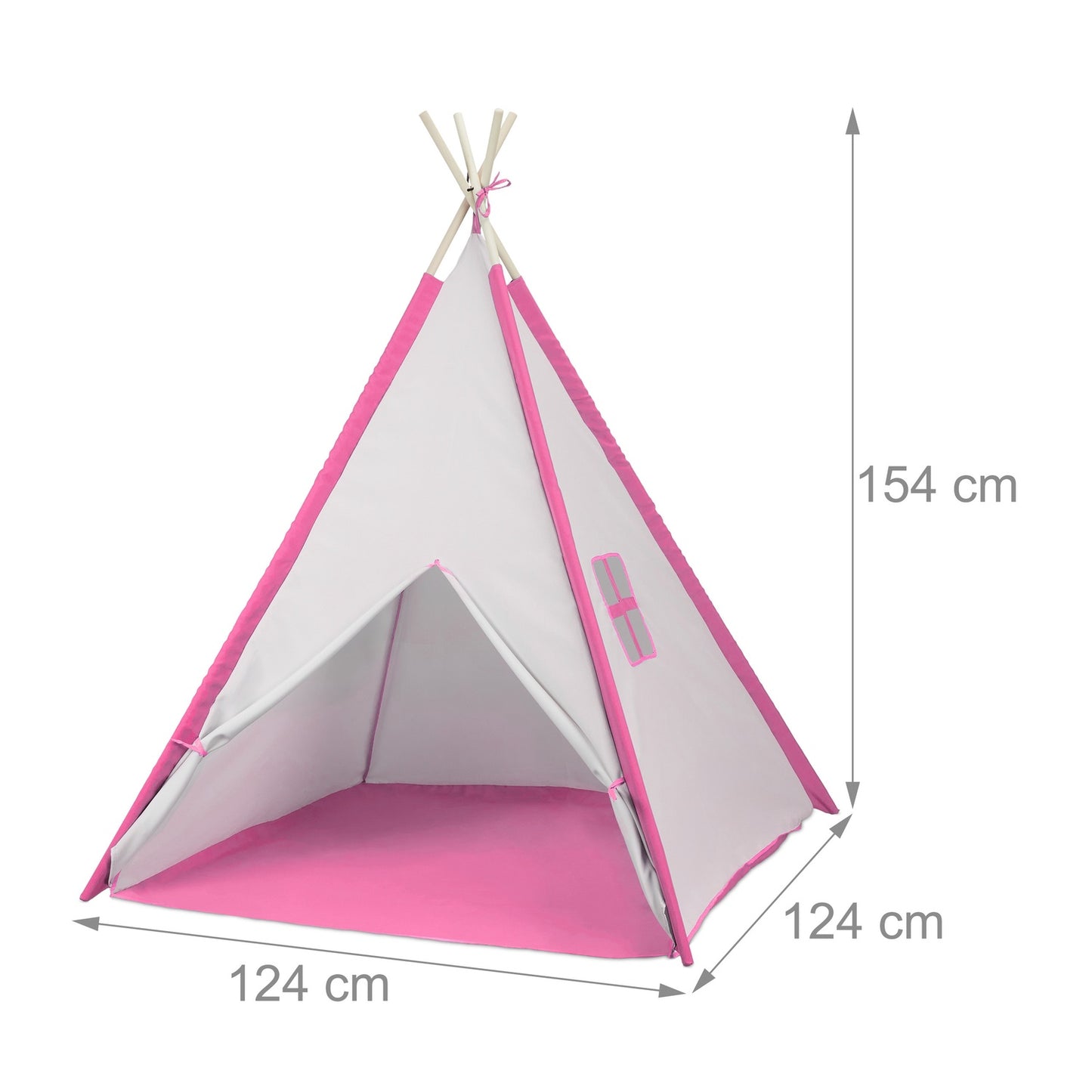 Tepee play tent with floor mat
