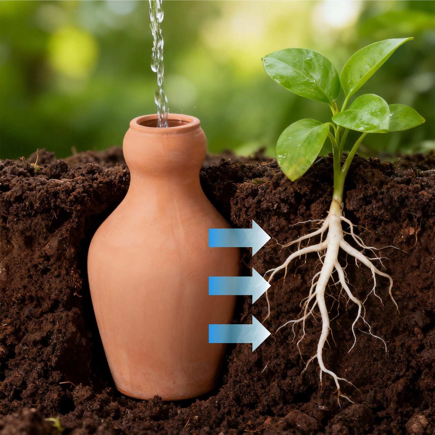 Terracotta Olla, 2.2L Clay Water Reservoir