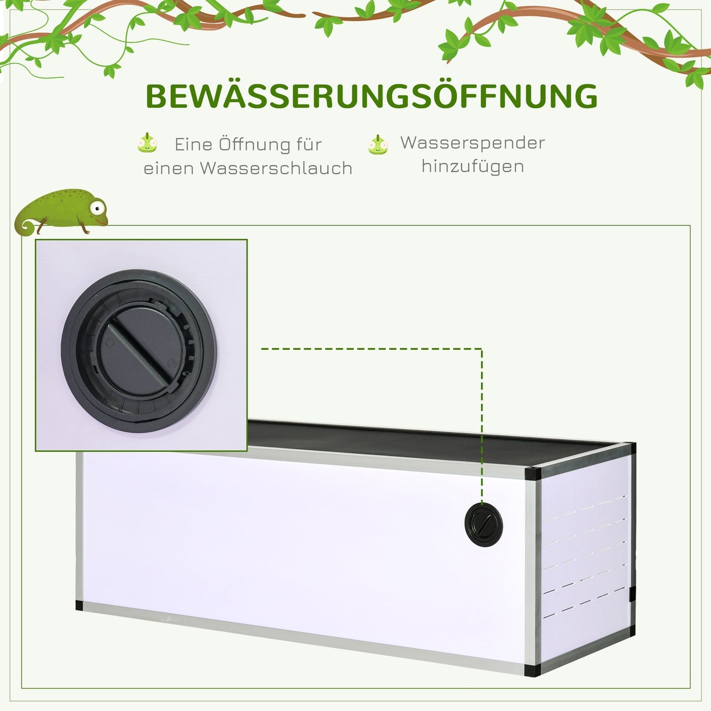 Terrarium breeding box for reptiles, amphibians and arachnids, aluminum, 120x40x40 cm