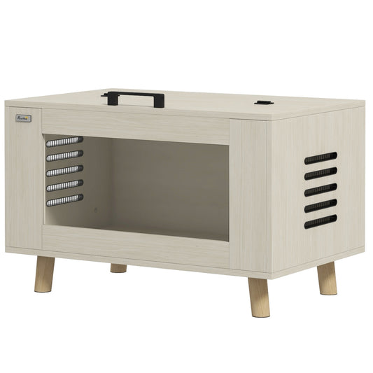 Reptile terrarium, oak, hinged lid, 80x50x50 cm