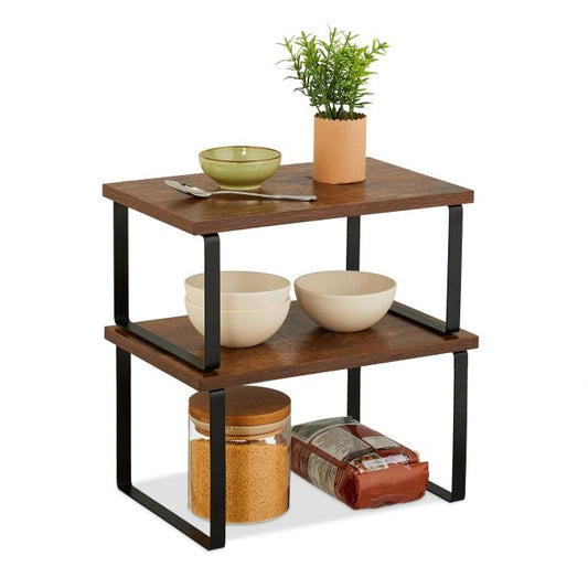 The 2-part table shelf set in industrial style