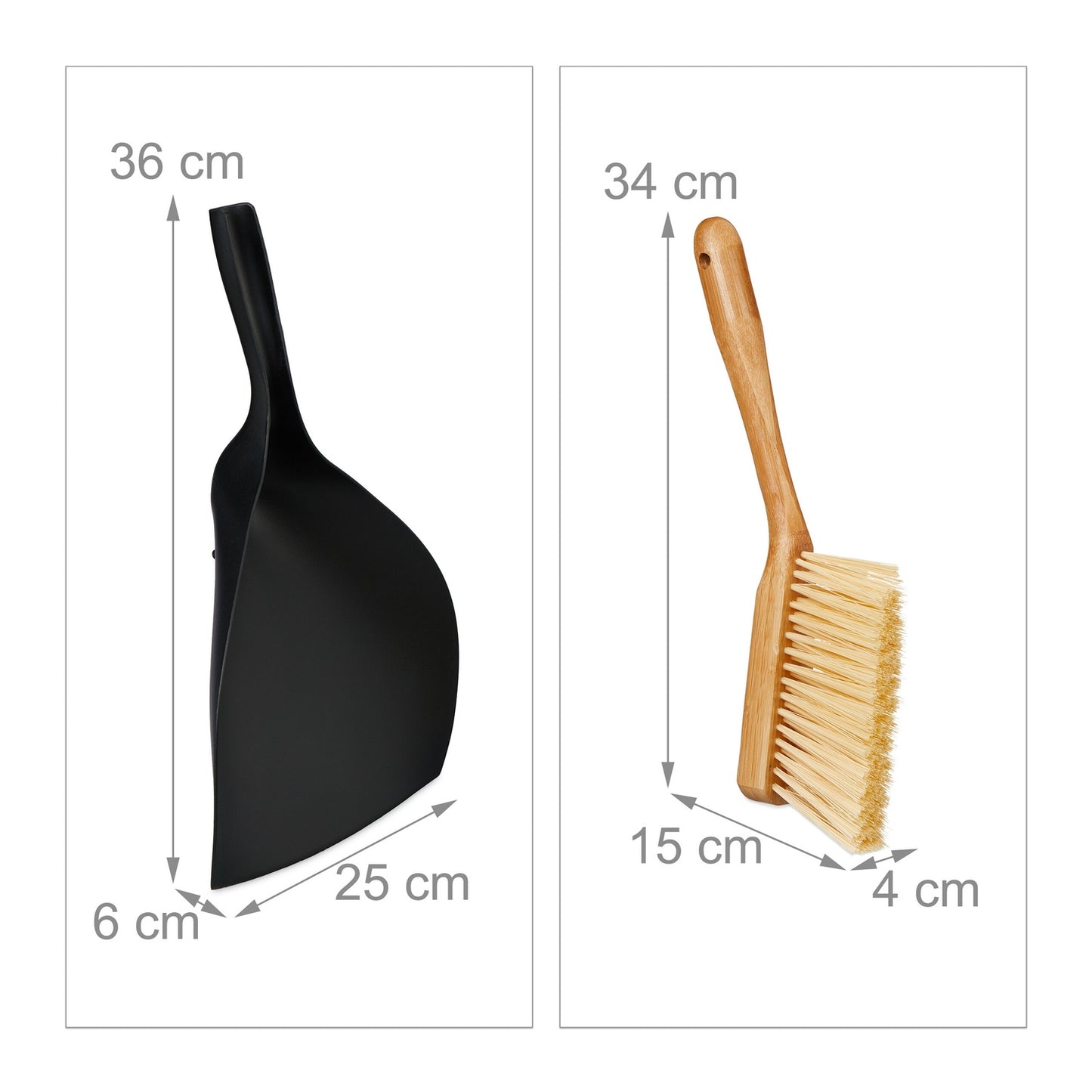 The mop consisting of a shovel and a broom