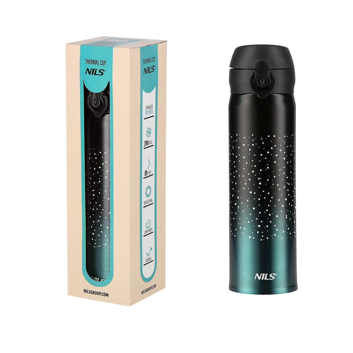 Thermal Cup, Stainless Steel, 11 oz, Sea Blue