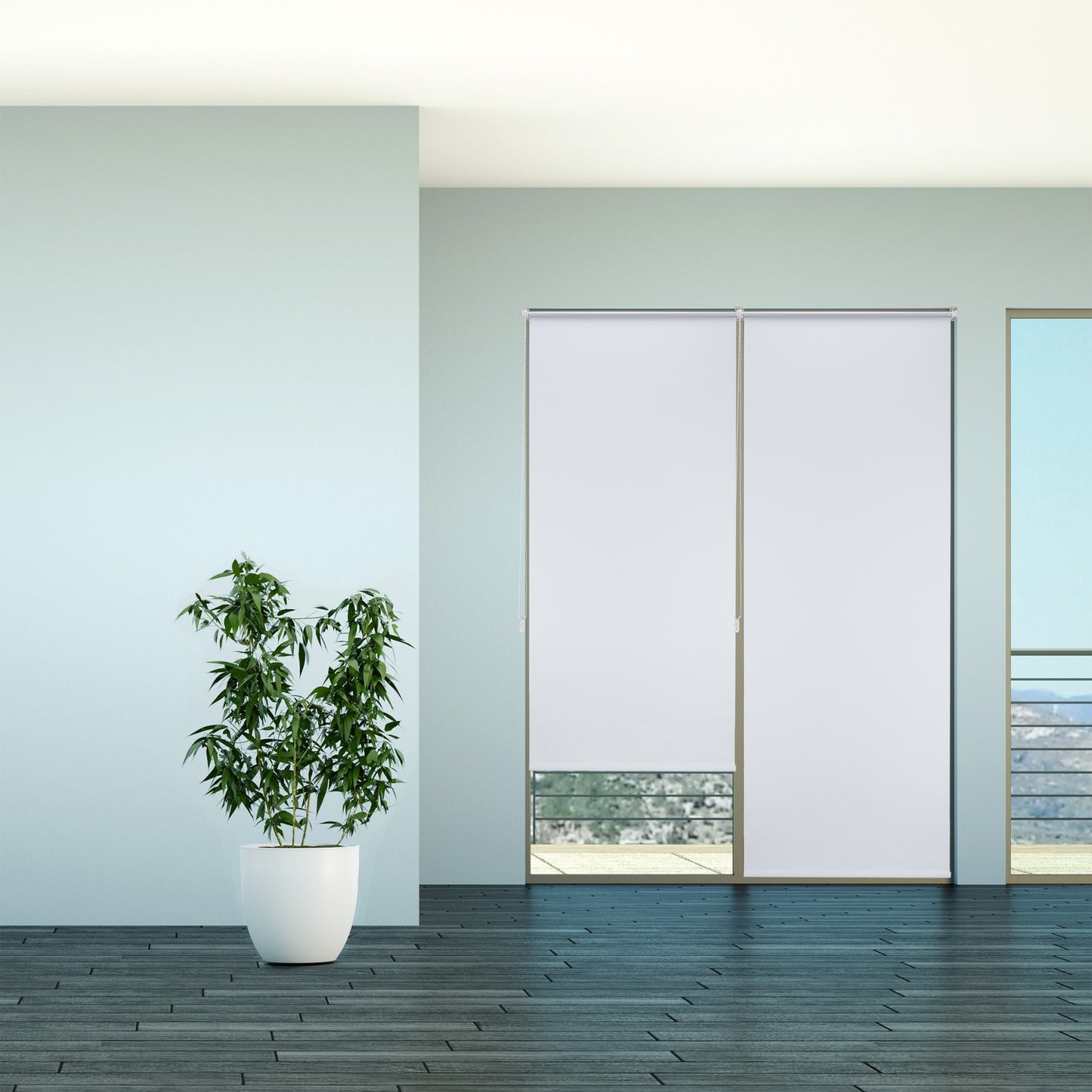 Thermo blackout curtain white