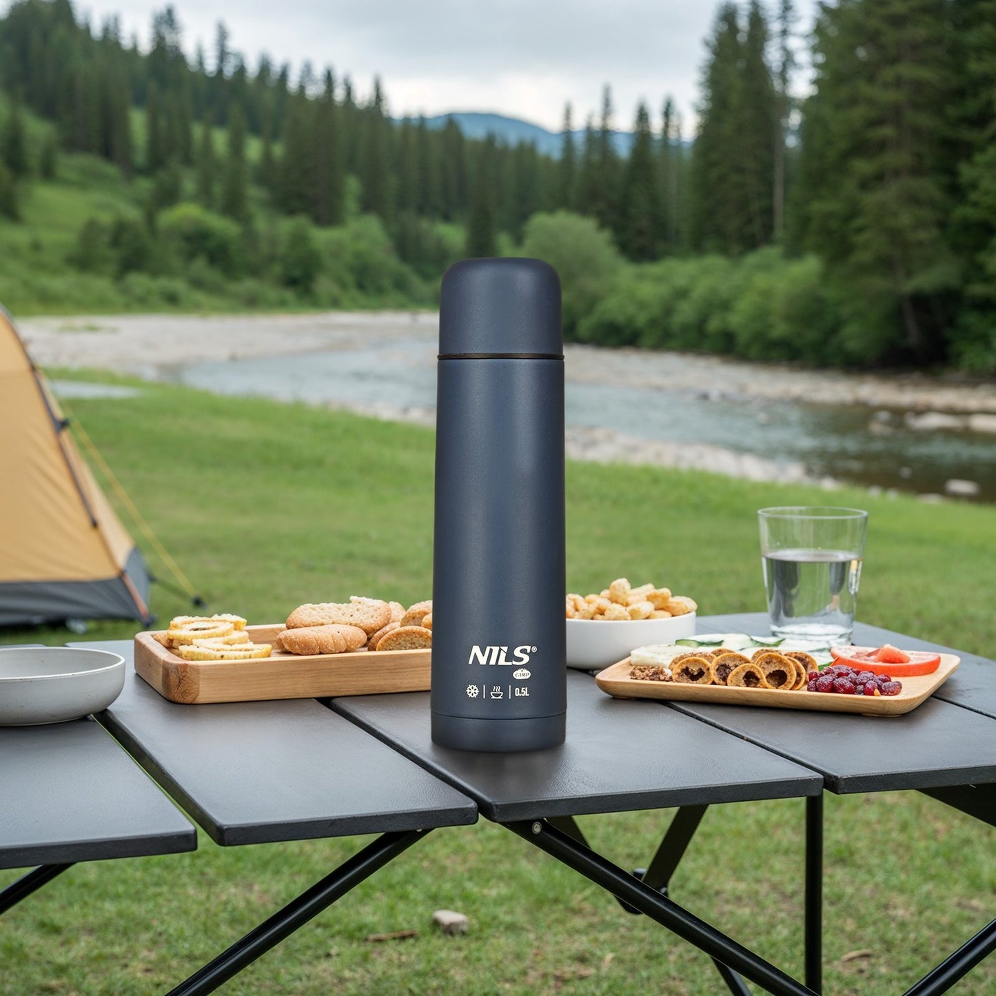 Thermos 500ml, Blue, Ideal for Travel