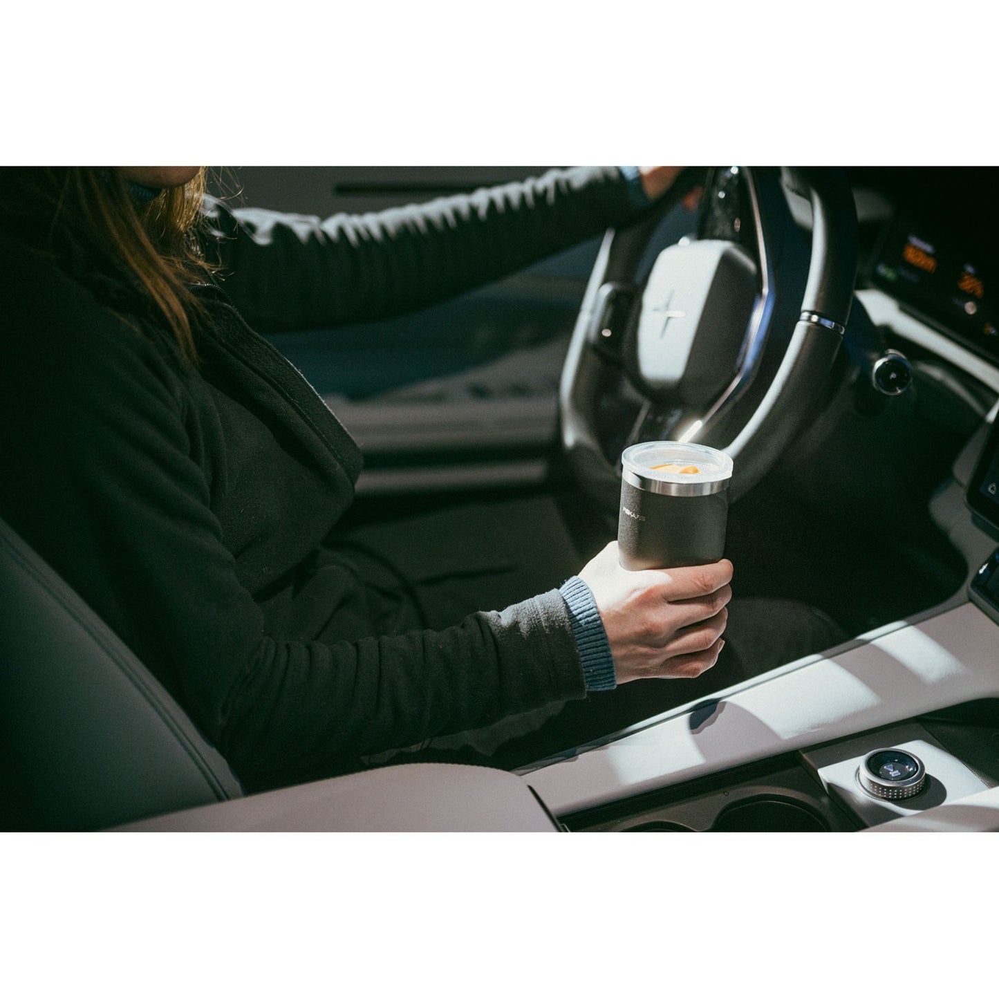 Thermos mug black 0.5 liter On-the-go mug