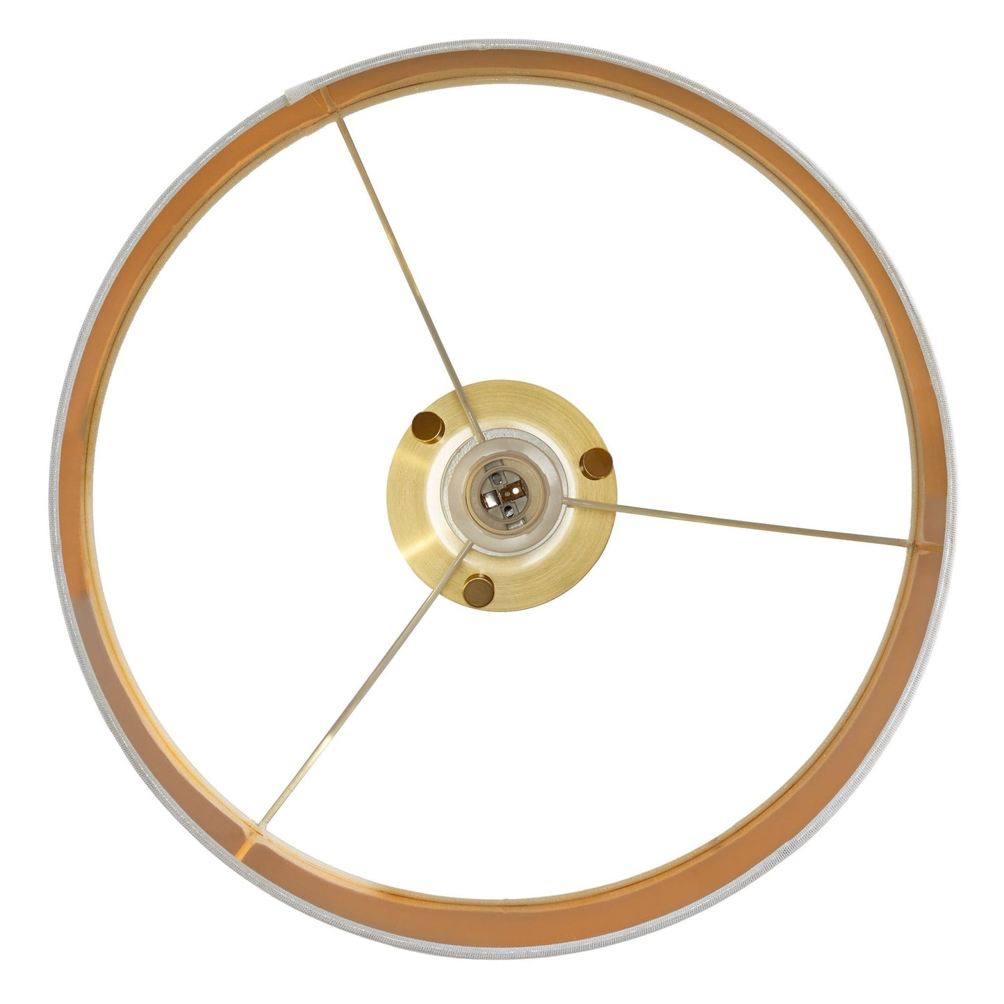 Three-legged floor lamp in white & gold