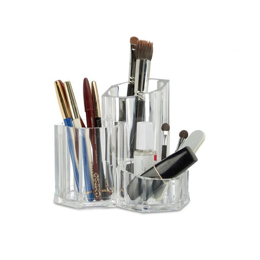 Three-piece brush holder