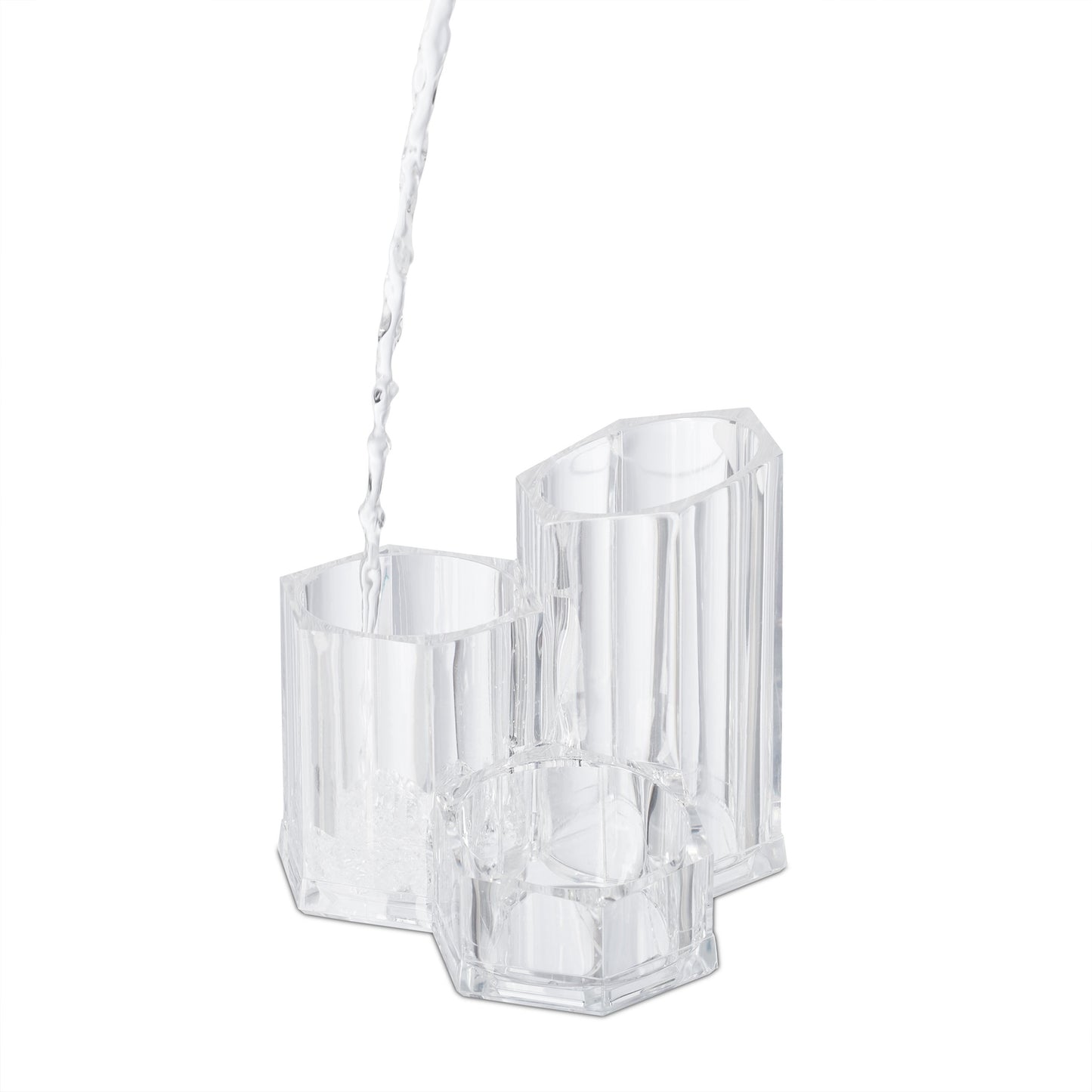 Three-piece brush holder