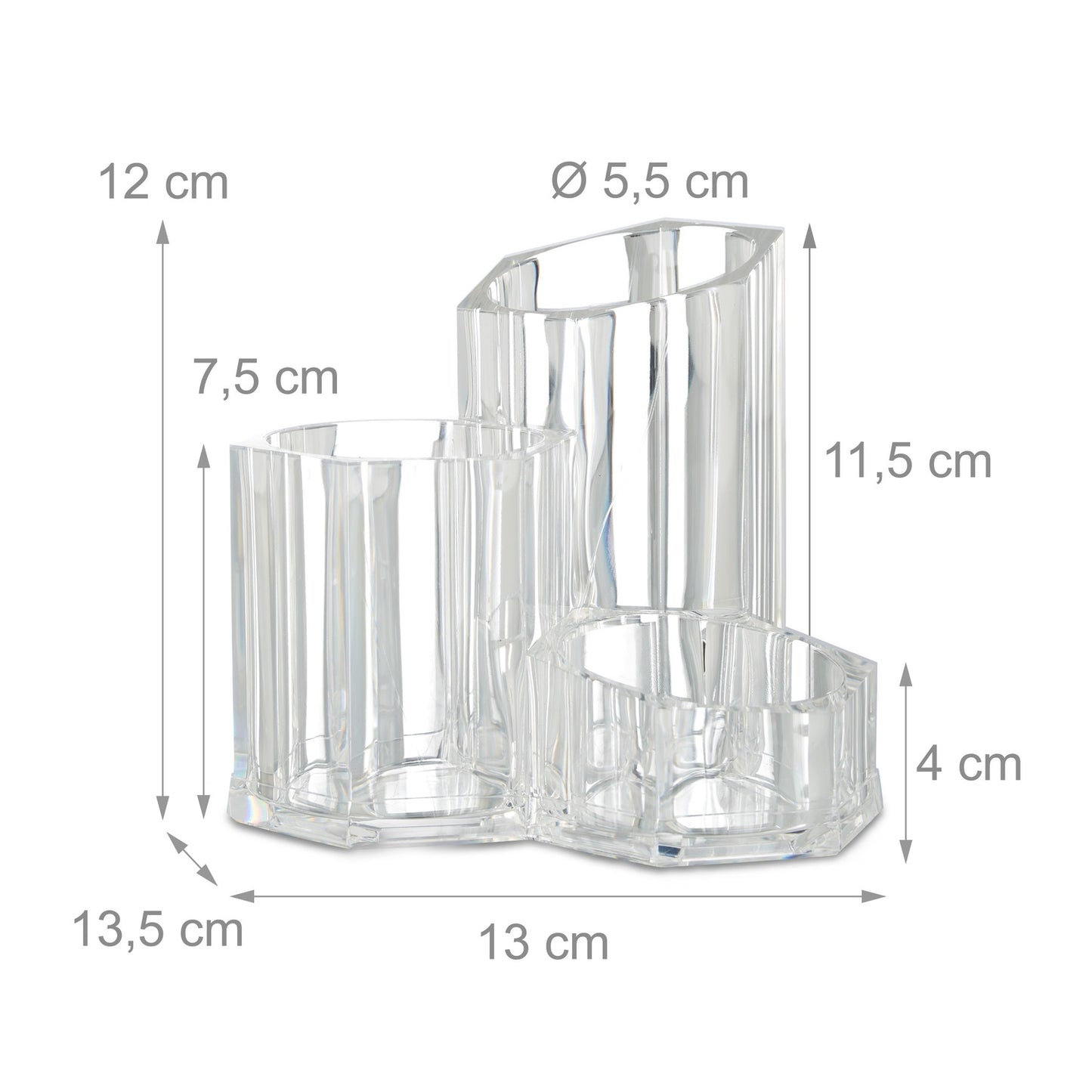 Three-piece brush holder