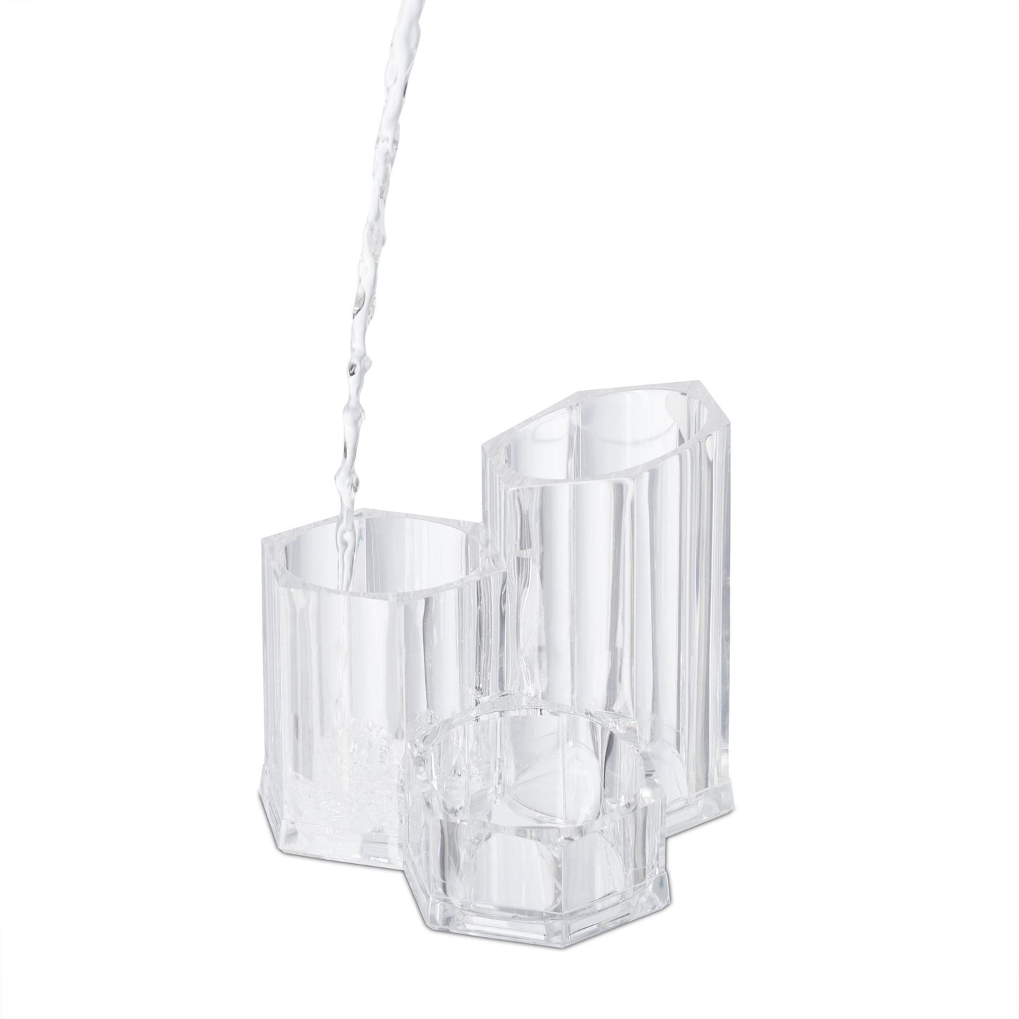 Three-piece brush holder