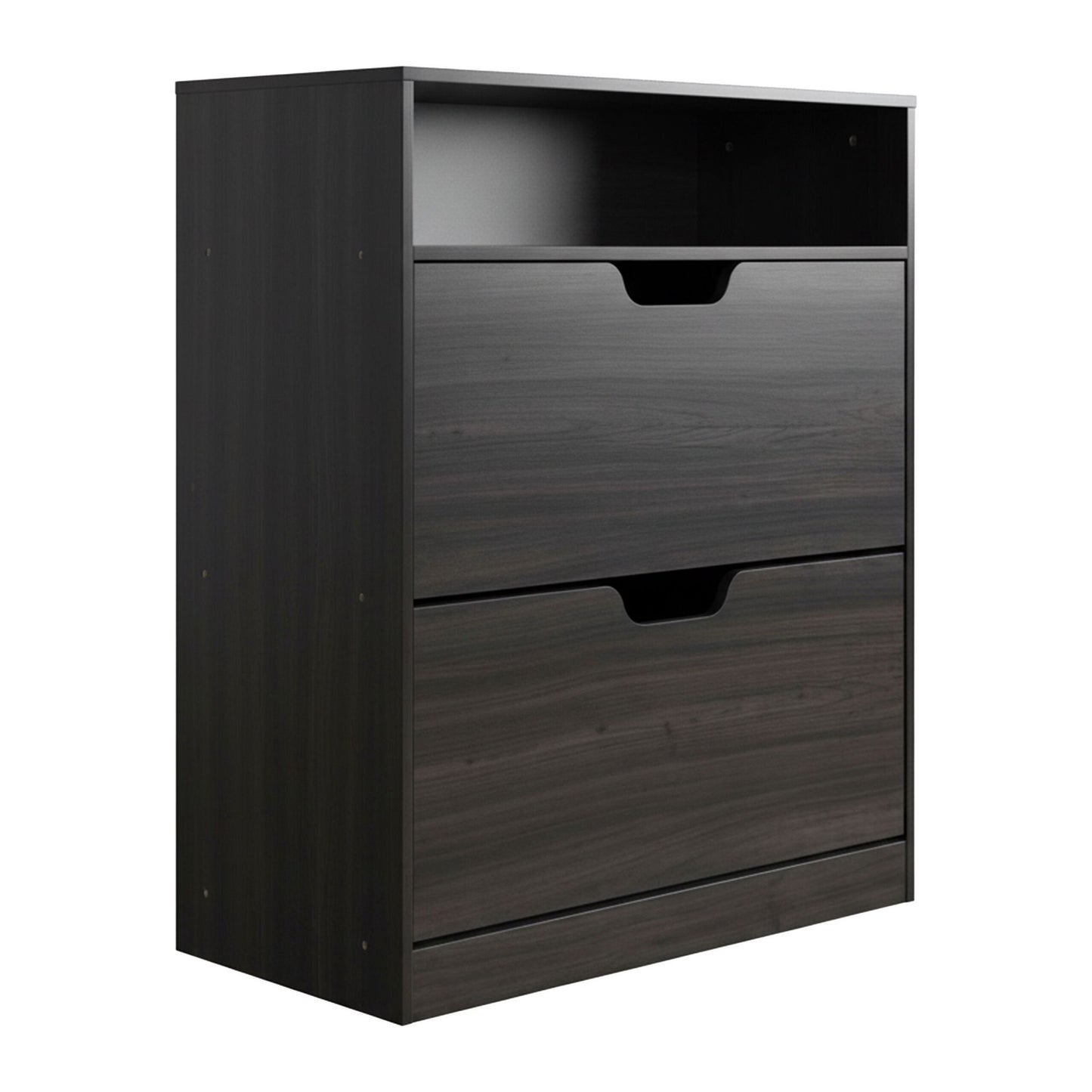 Tilt-Out Shoe Cabinet with Adjustable Dividers