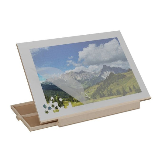 Tilting puzzle board for 1000 pieces
