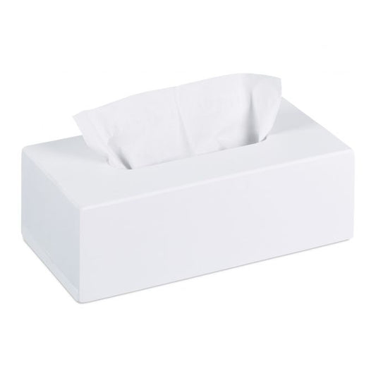 Tissue box for cosmetics Bamboo White