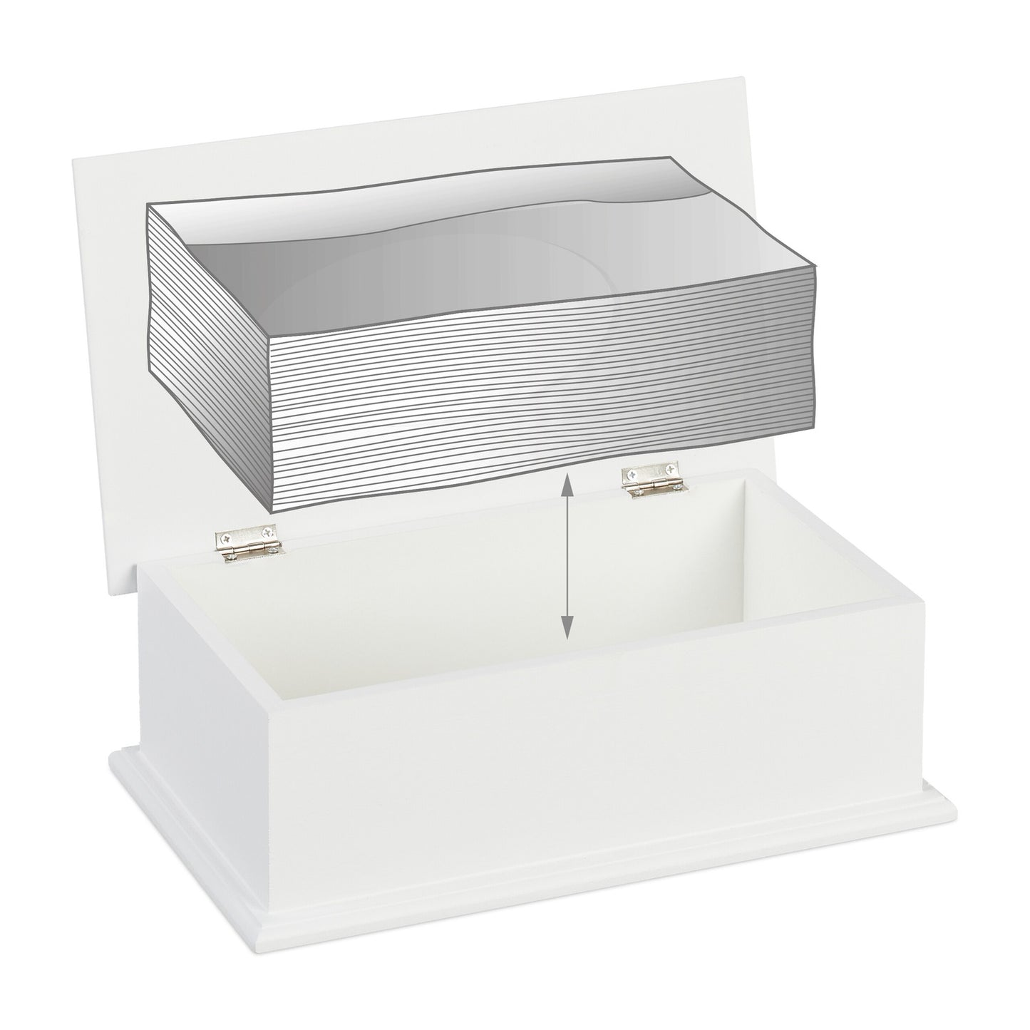 Tissue box with lid