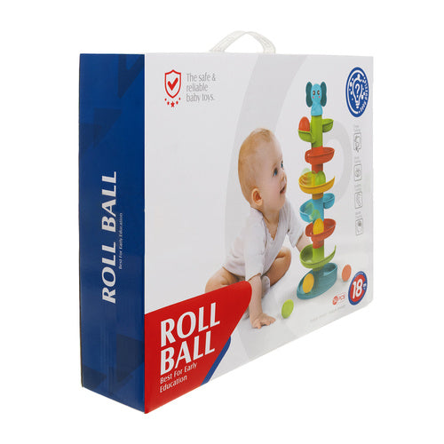 Toddler Ball Tower with Spiral Slide, 6 Balls, 18m+
