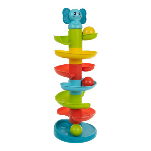 Toddler Ball Tower with Spiral Slide, 6 Balls, 18m+