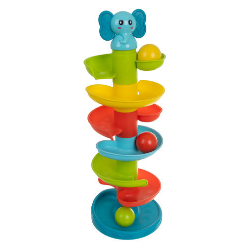 Toddler Ball Tower with Spiral Slide, 6 Balls, 18m+