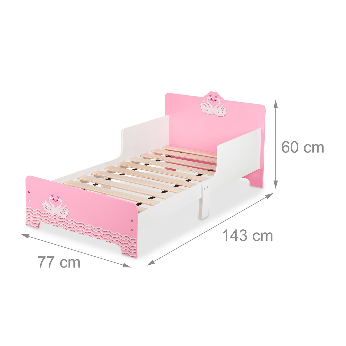 Toddler Bed with Swan Design
