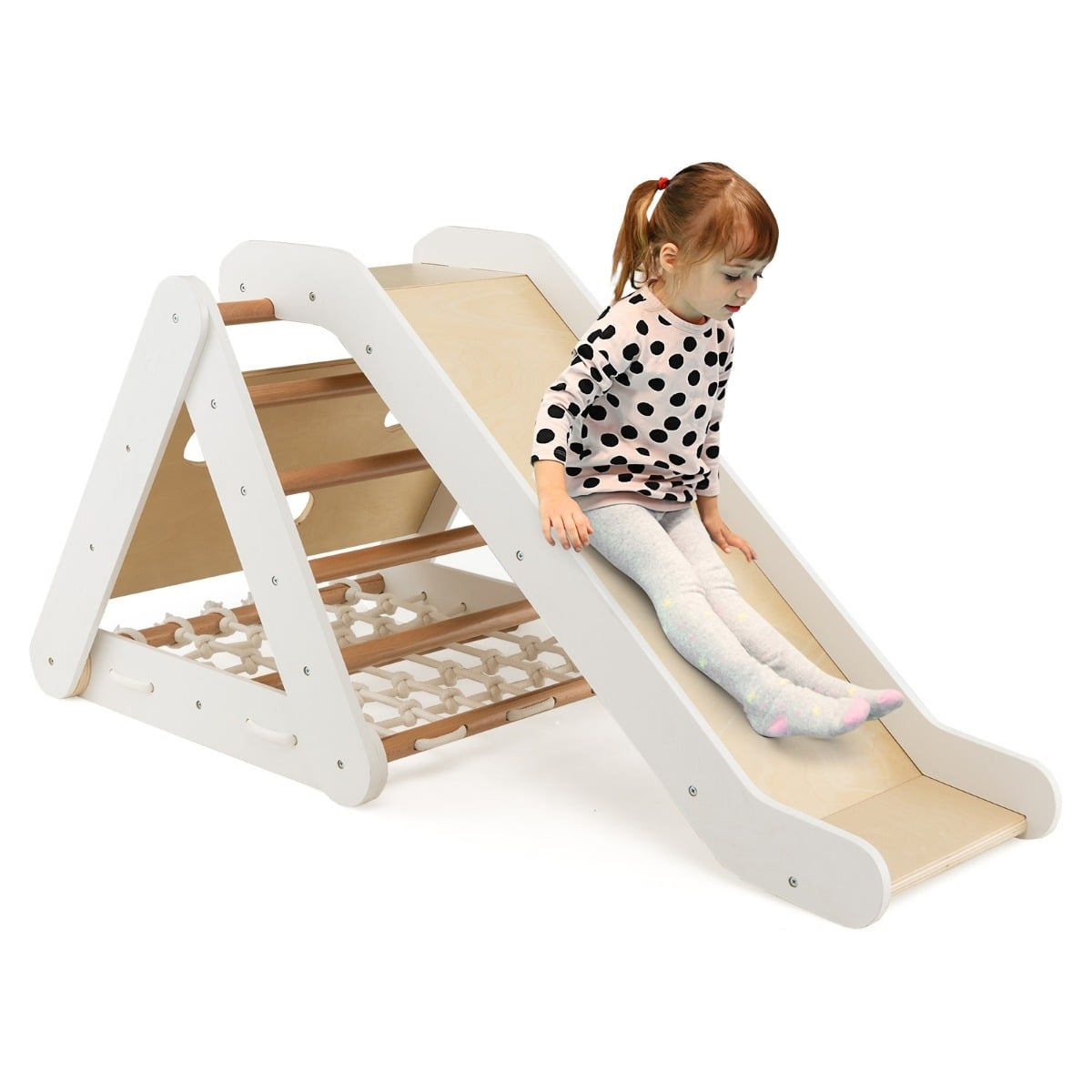 Toddler Climbing Toy – 4-in-1 Triangle Set with Ramp
