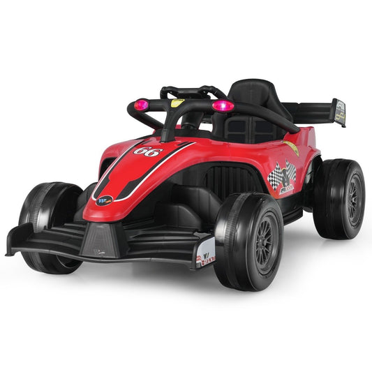 Toddler Electric Car 12V Kids Car Toddler Electric Racing Car with Remote Control Red