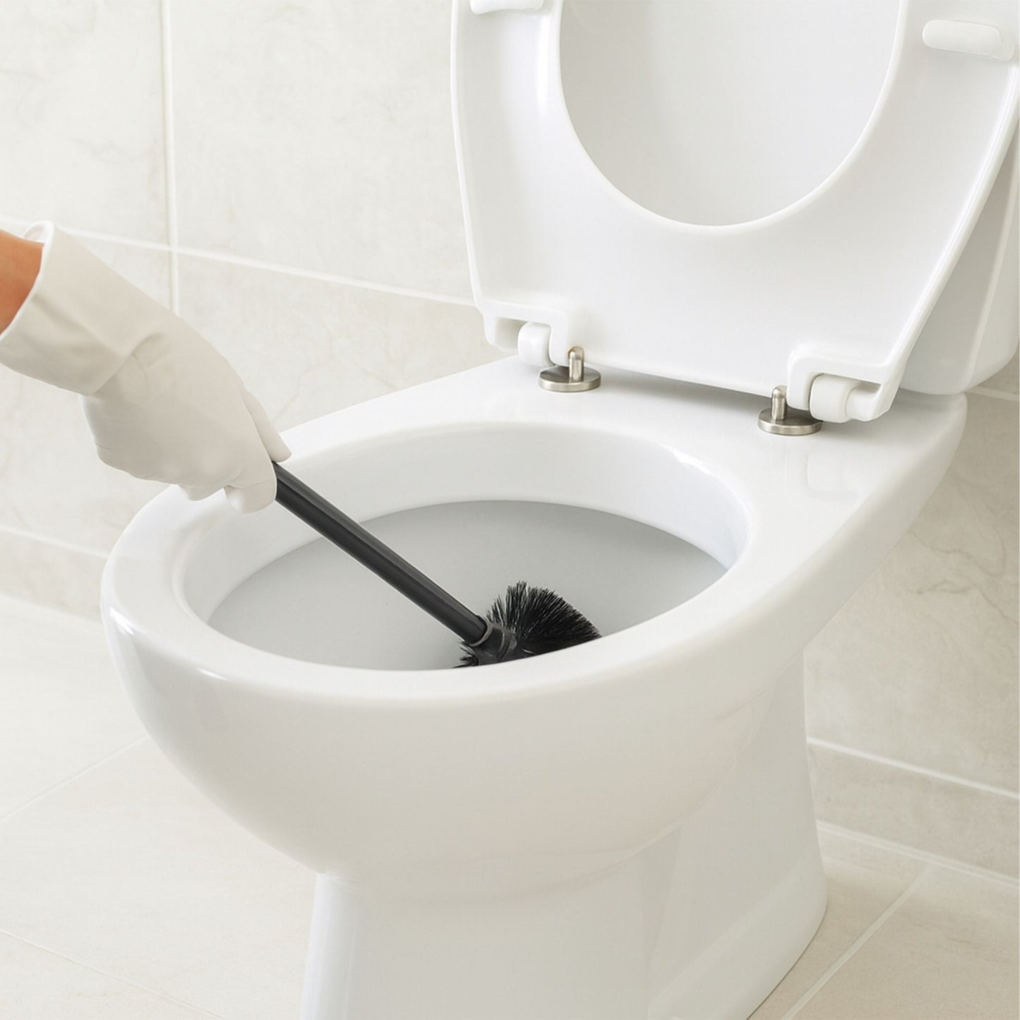 Toilet Brush and Paper Holder with Bamboo Base