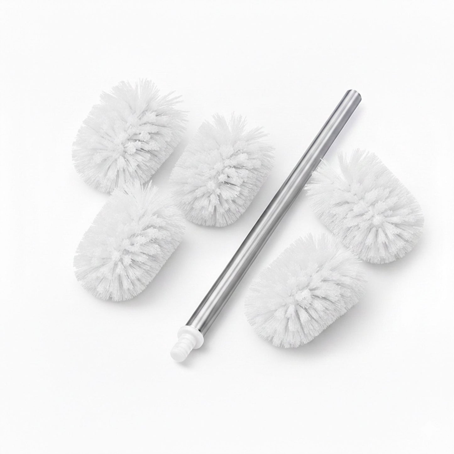 Toilet Brush with 5 Replaceable Heads, 8 cm