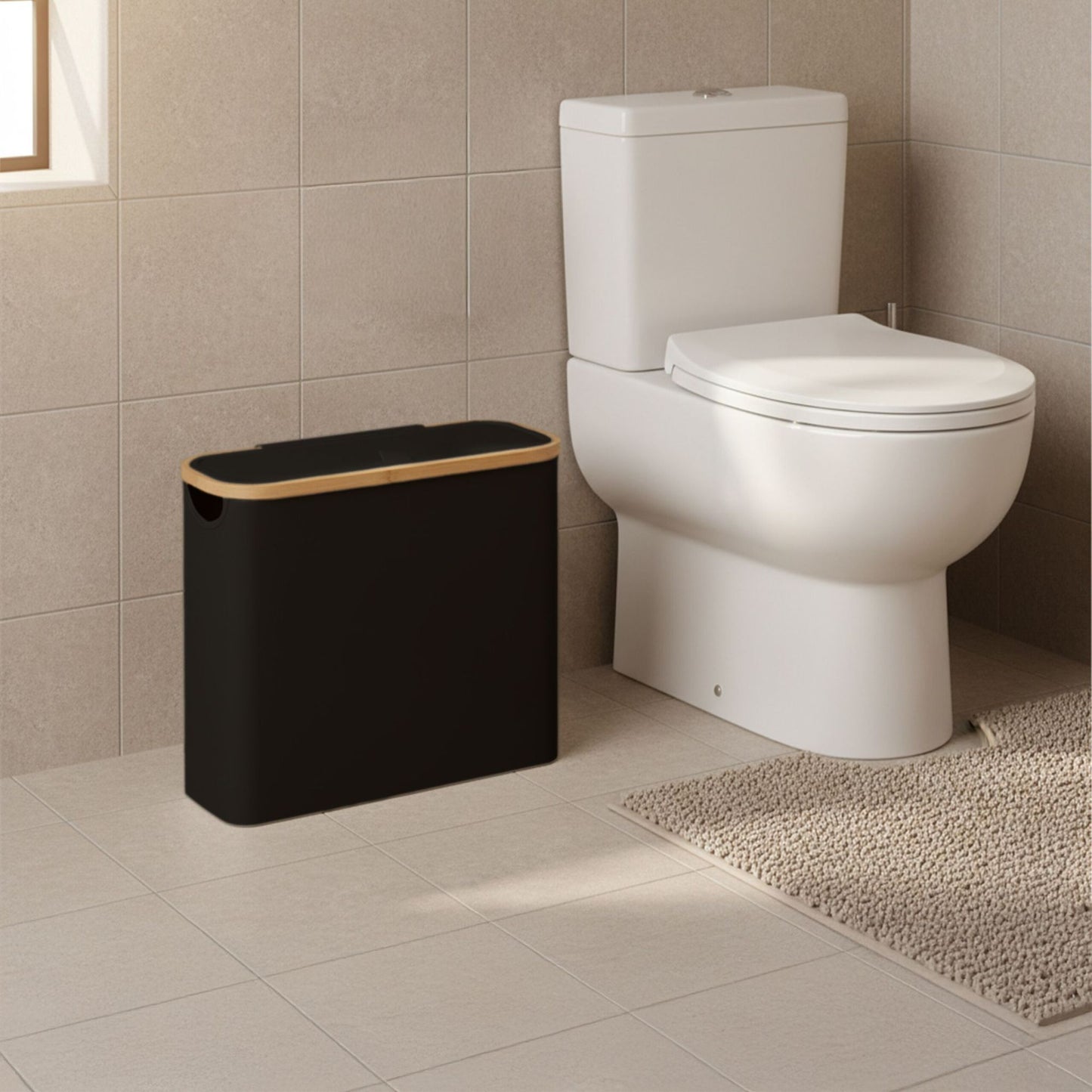 Toilet Paper Holder, Fabric, Holds 12 Rolls