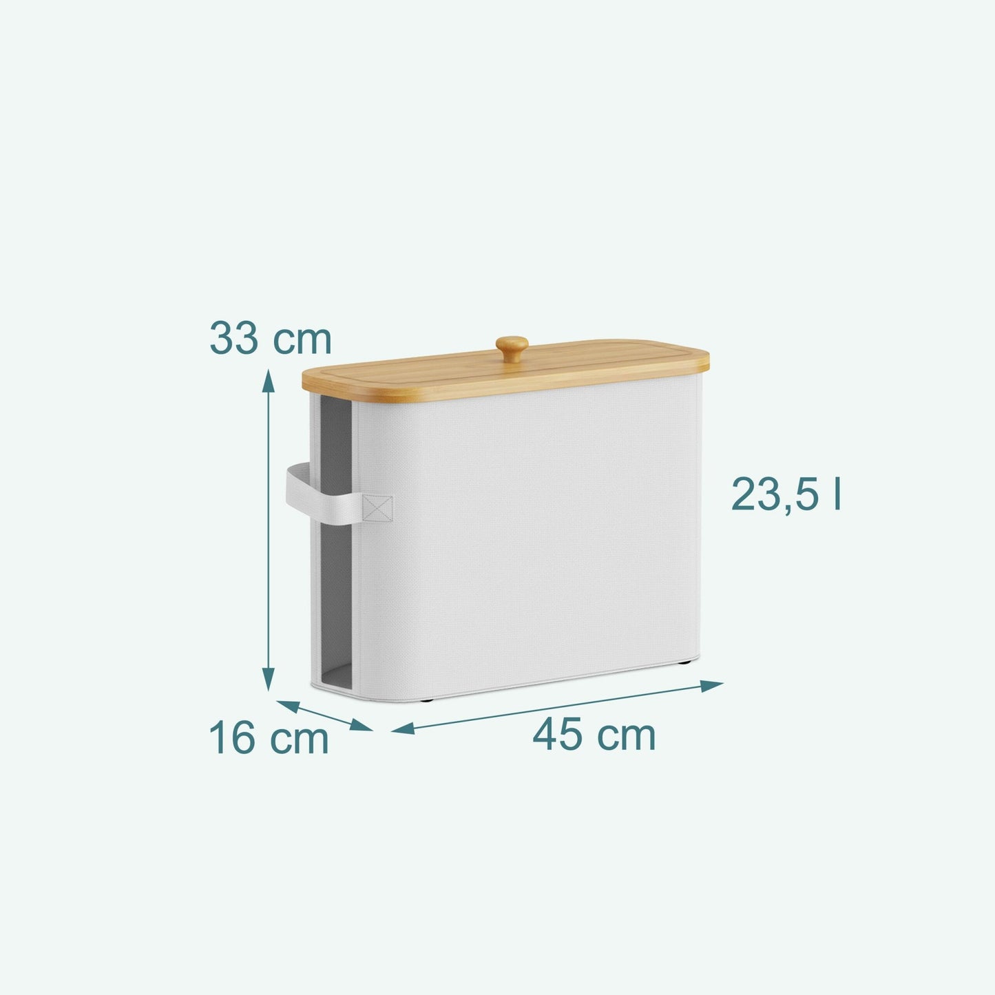 Toilet Paper Holder, Square Fabric, Holds 12 Rolls