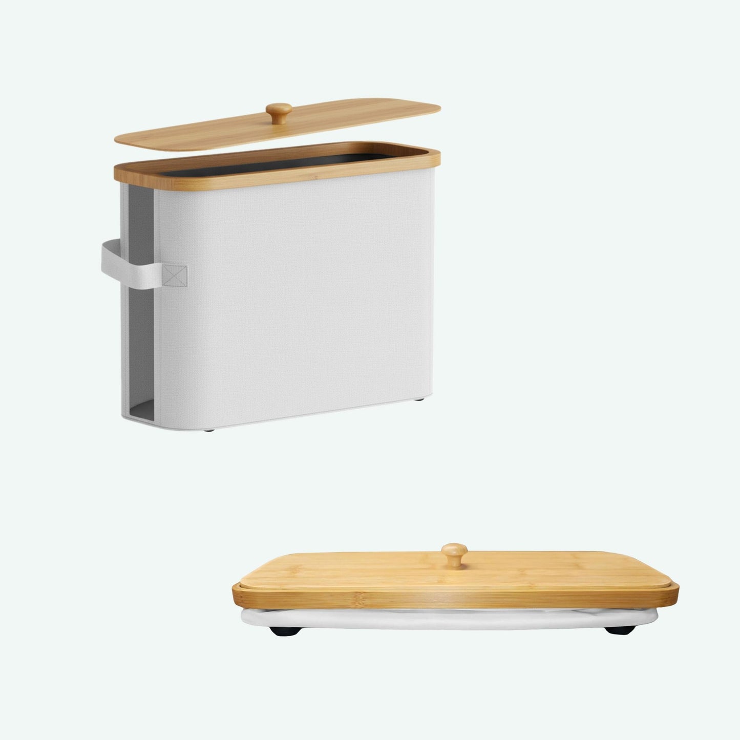 Toilet Paper Holder, Square Fabric, Holds 12 Rolls