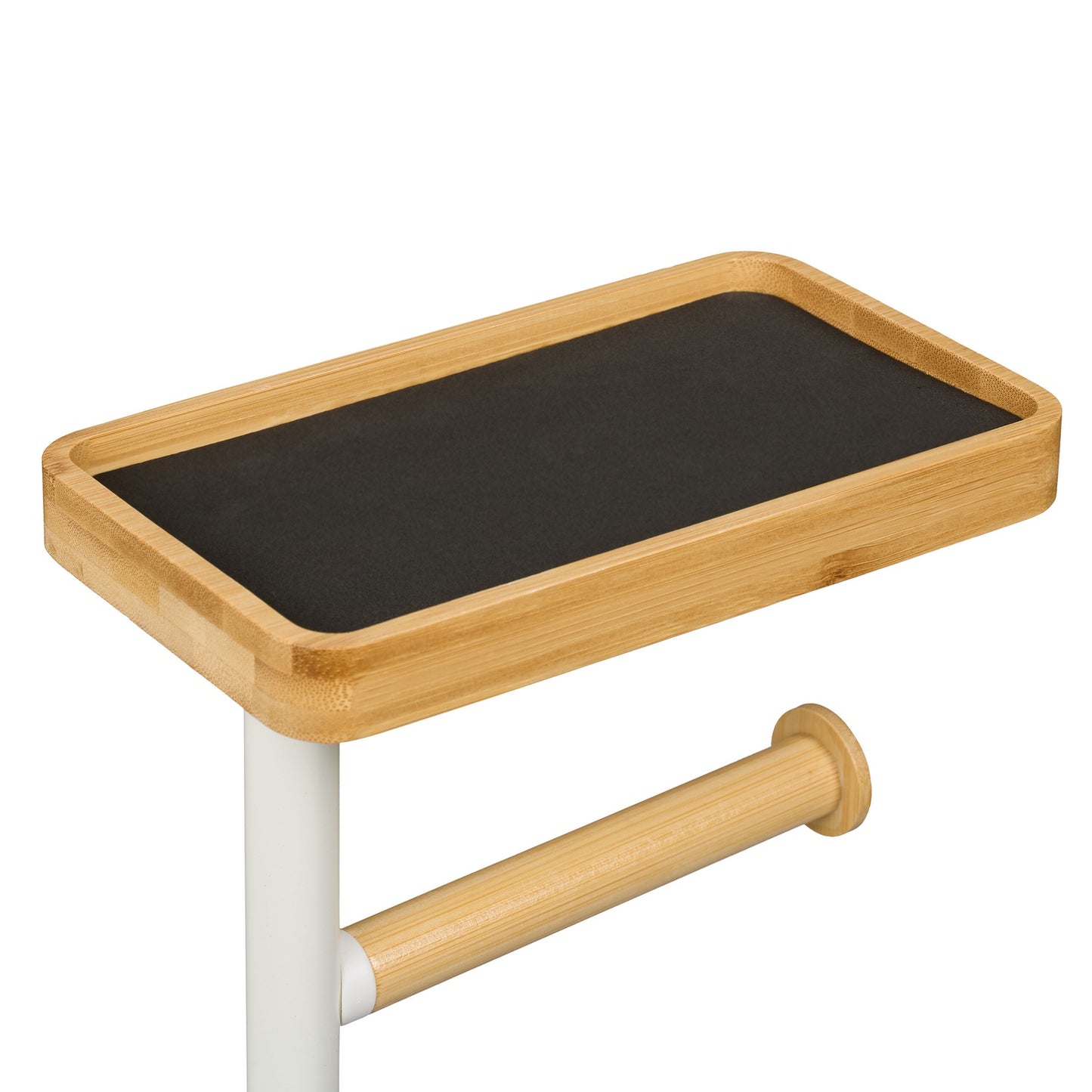 Toilet Roll Holder and Brush Set with Shelf