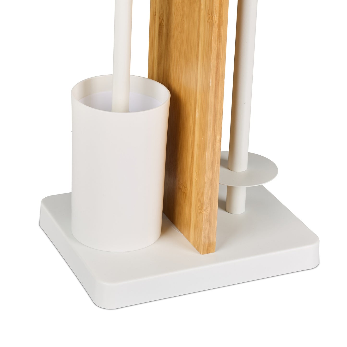 Toilet Roll Holder and Brush Set with Shelf