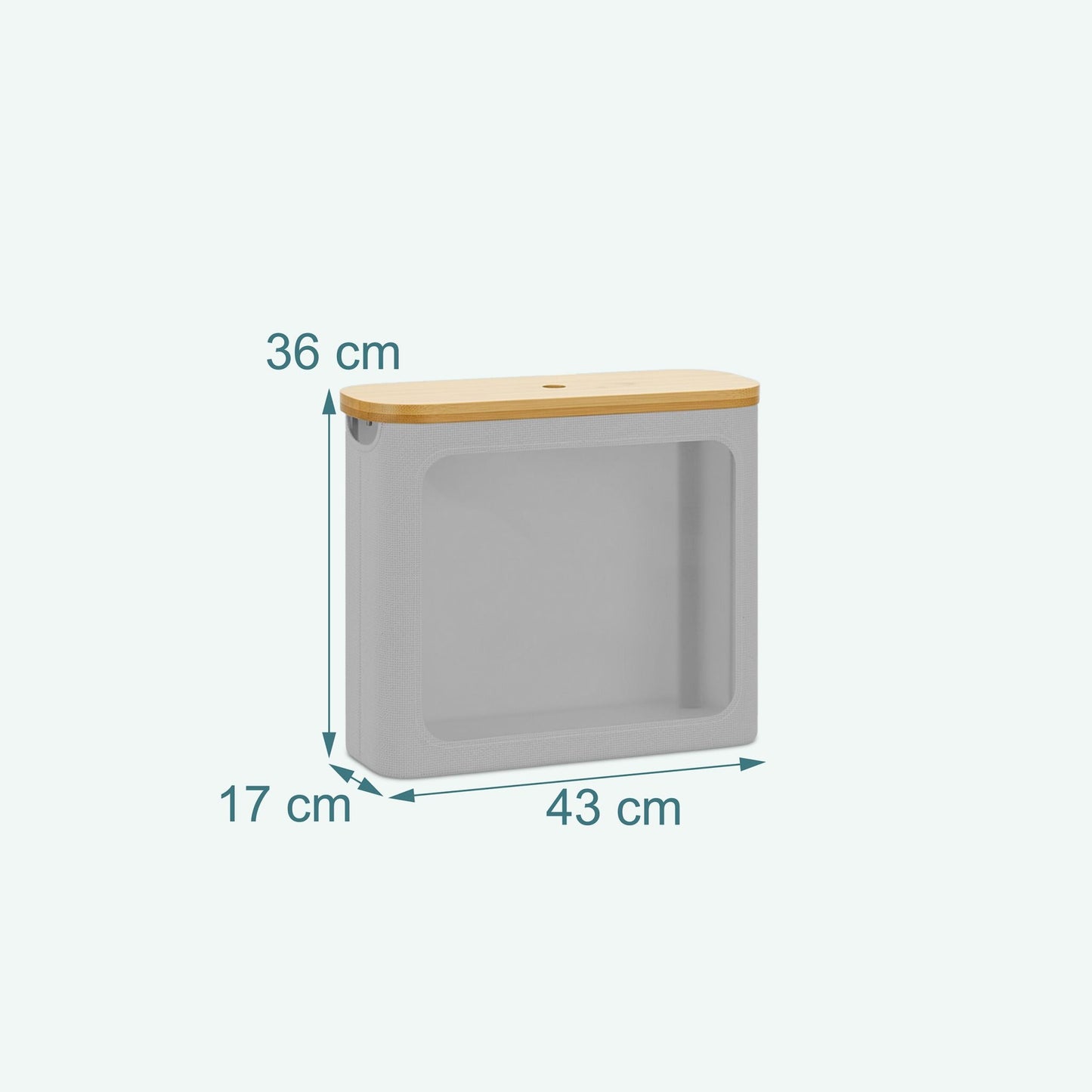 Toilet Roll Holder with Bamboo Lid, Holds 12 Rolls
