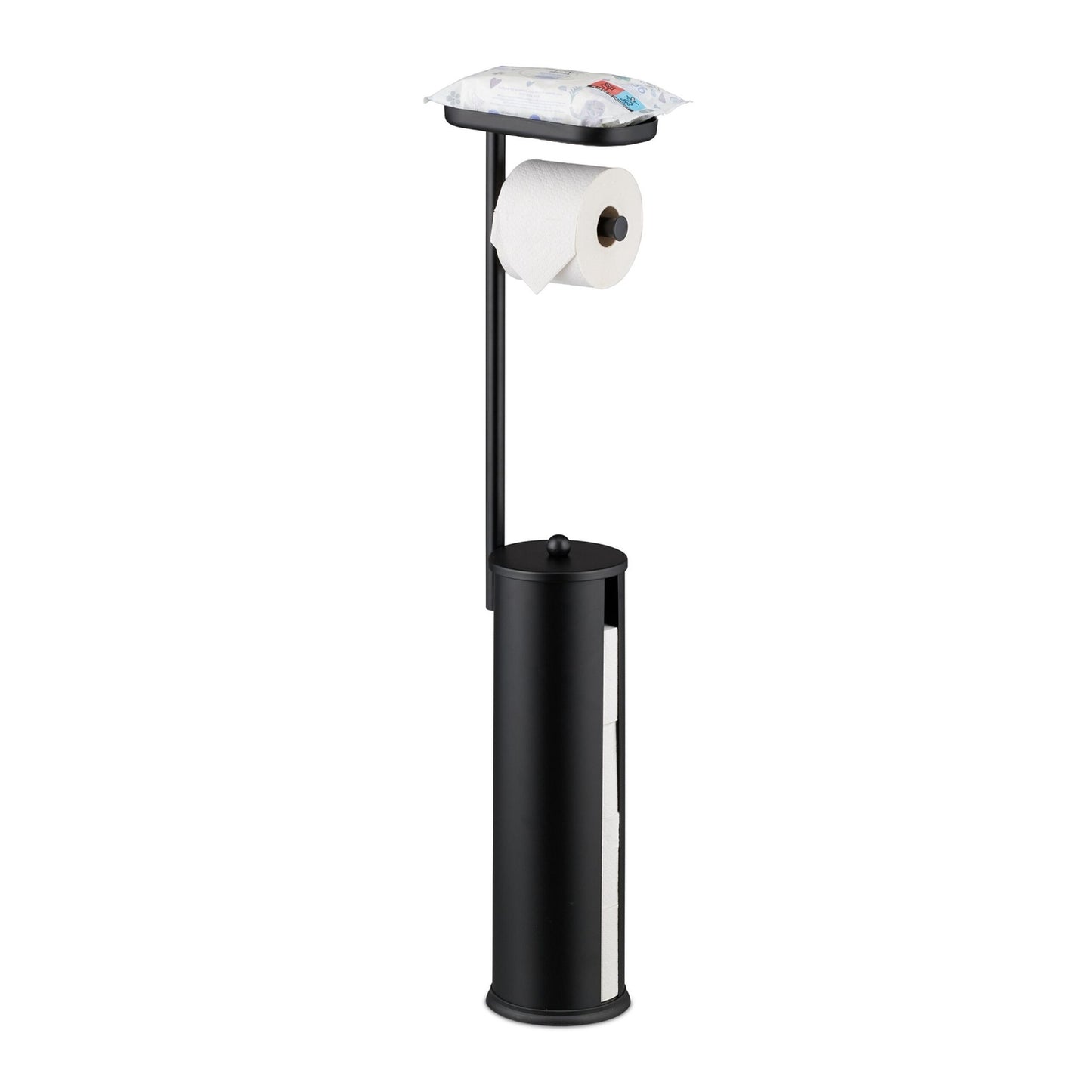 Toilet Roll Holder with Shelf – Holds 4 Rolls, Non-Slip