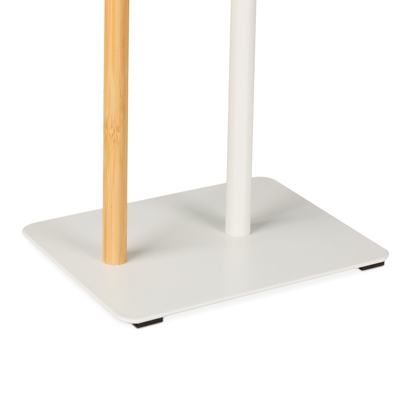 Toilet Roll Holder with Shelf – Iron & Bamboo