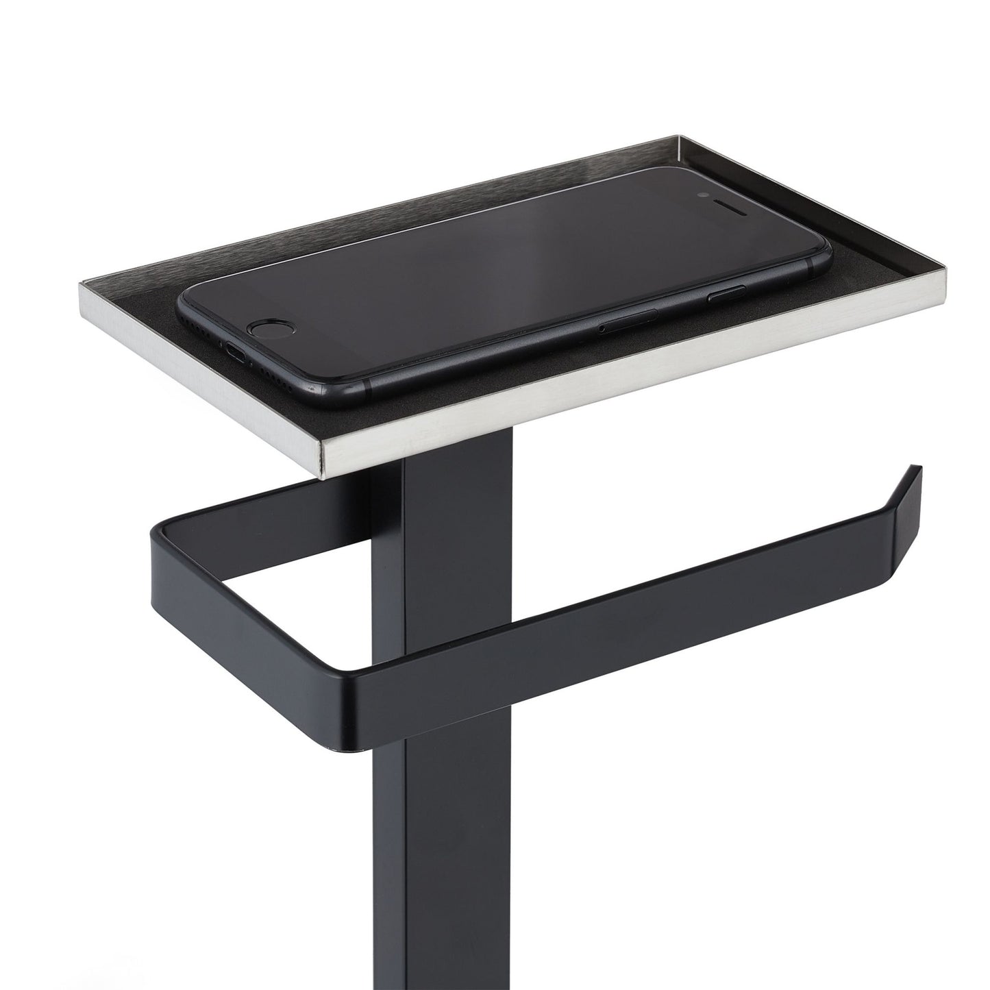 Toilet Set with Tray in Matt Black