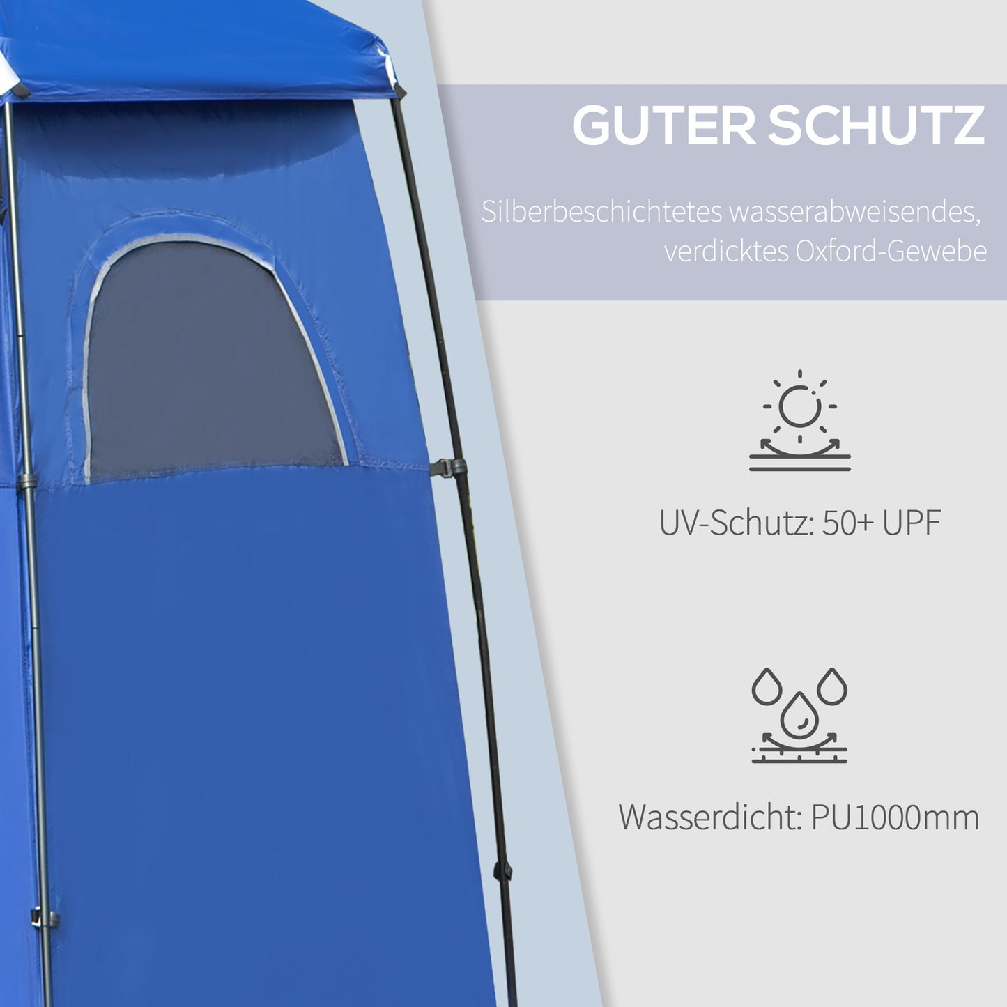 Mobile shower and changing tent for 1-2 people, UPF 50+
