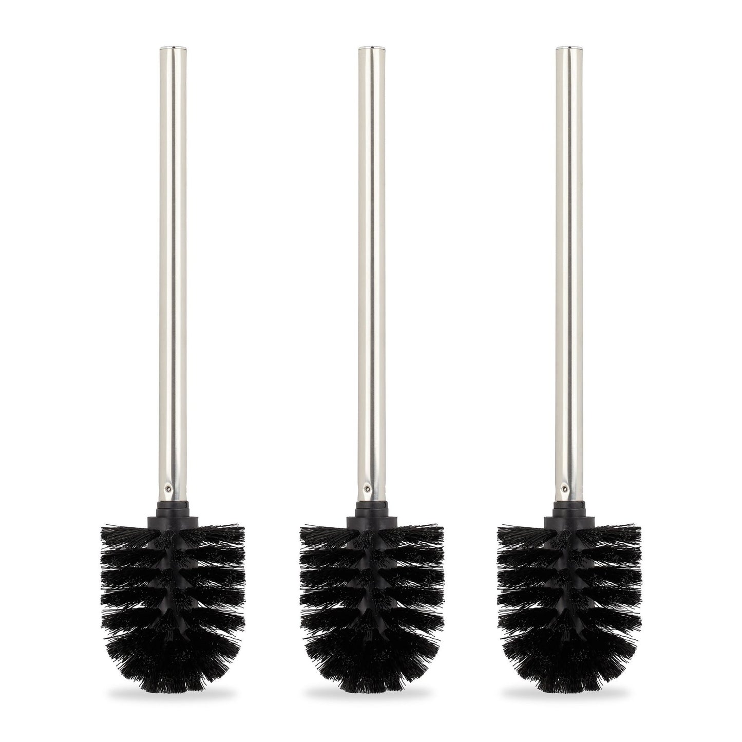 Toilet brush, set of 3, black