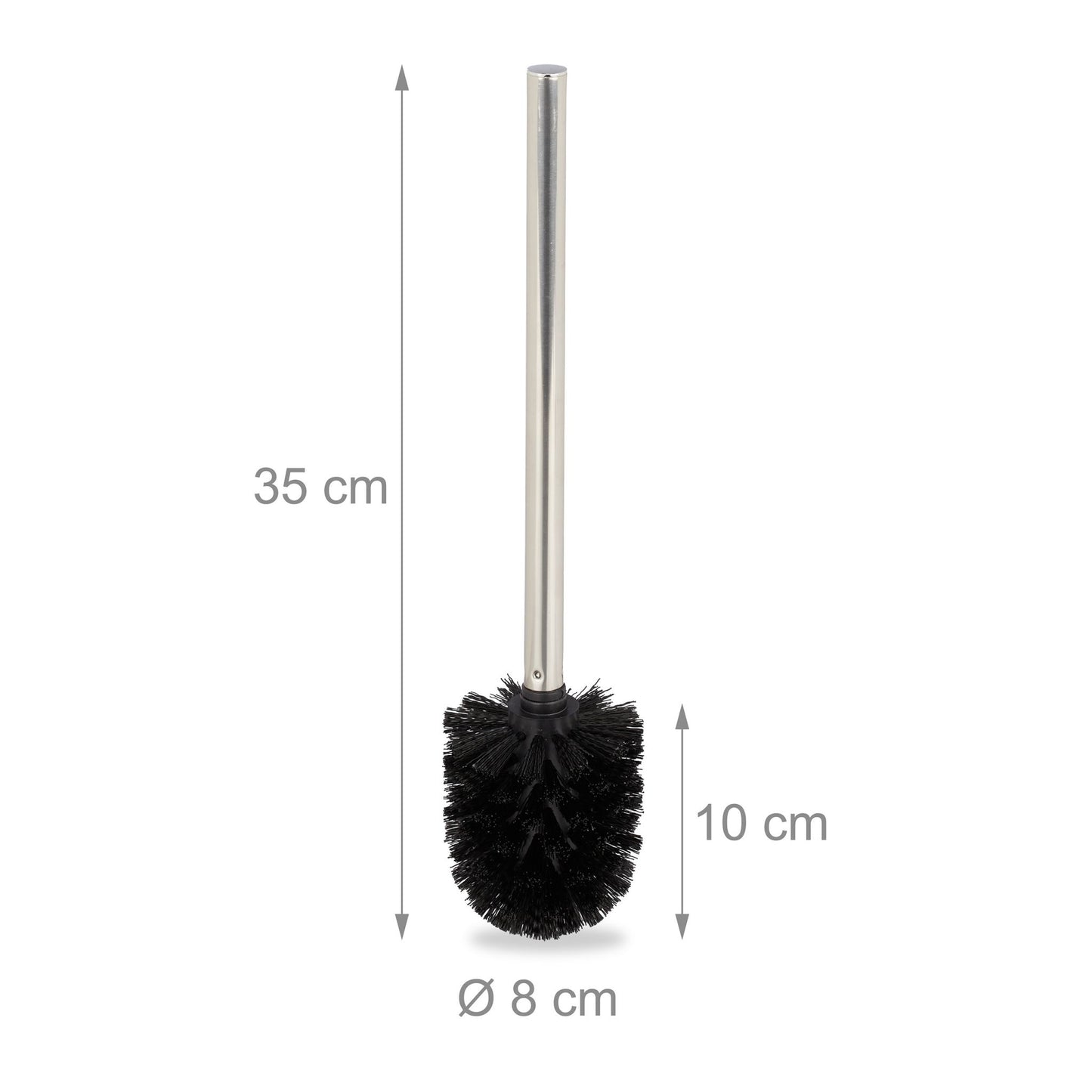 Toilet brush, set of 3, black