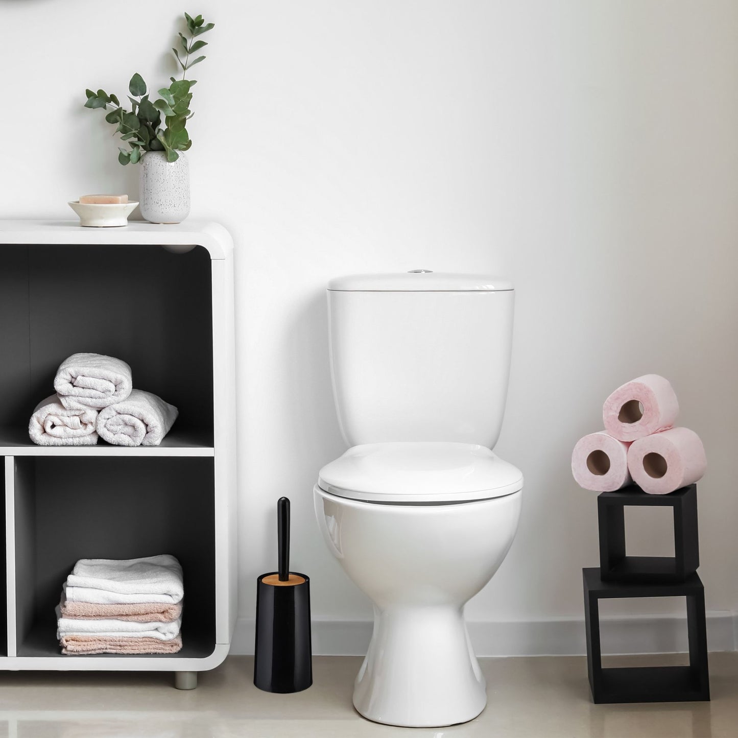 Toilet brush with container
