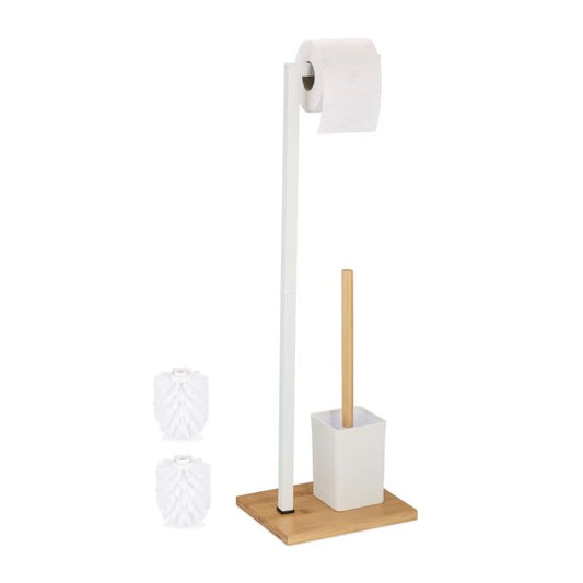 Toilet chair in bamboo and stainless steel
